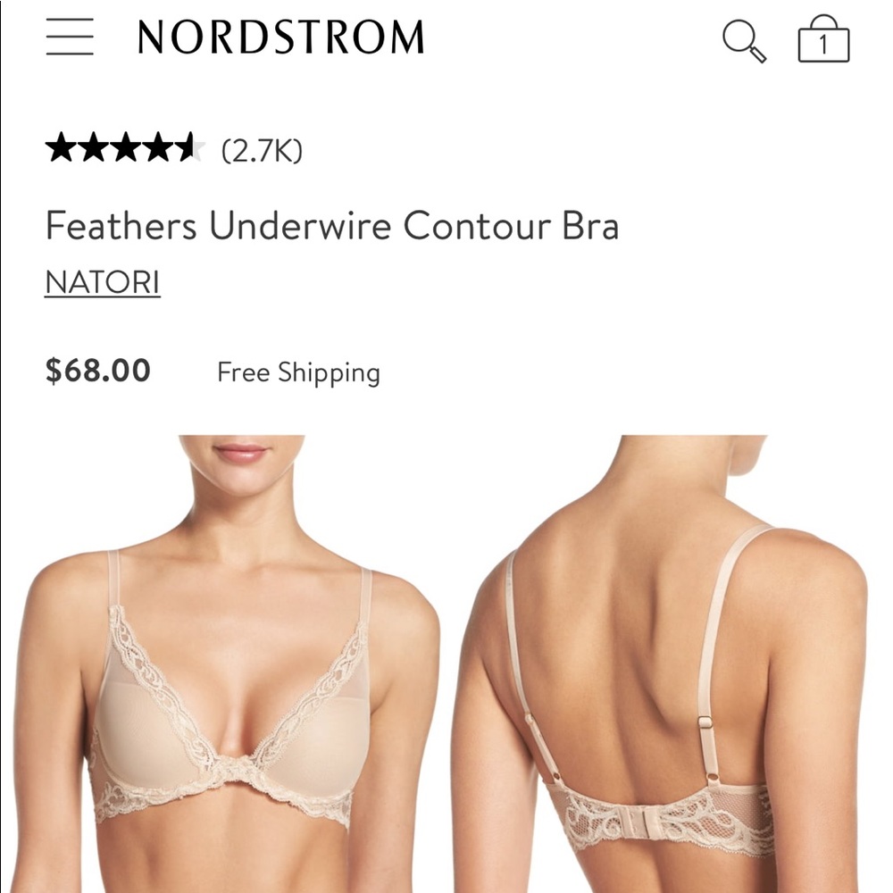 2 Natori feathers bra size 32DDD